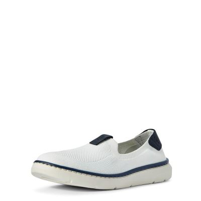 Ariat English: Knit Ryder Zapatillas Slip On Mujer - Blancas (JGXBW9143)